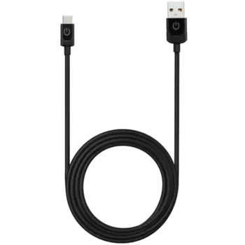Кабель Gerffins USB-A - Type-C, 0,2м., черный