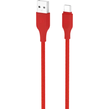 Кабель Gerffins USB-A - Type-C, 1м., красный