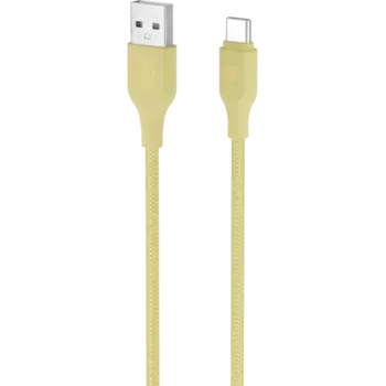 Кабель Gerffins USB-A - Type-C, 1м., бежевый