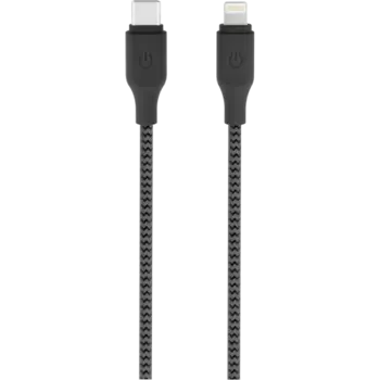 Кабель Gerffins USB-C - Lightning, 1м., черно-серый