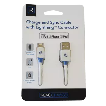 Кабель Revocharge USB - Lightning 2 м, белый