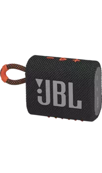 Колонка портативная JBL GO 3, черно-оранжевая