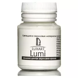 Краска акриловая люминесцентная, 20 мл Luxart Lumi сине-зелёный, сине-зелёное свечение
