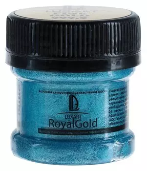 Краска акриловая, Luxart. Royal Gold, 25 мл, с высоким содержанием металлизированного пигмента, синее золото