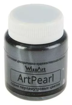 Краска акриловая Pearl 80 мл Wizzart черный перламутровый Wr2.80