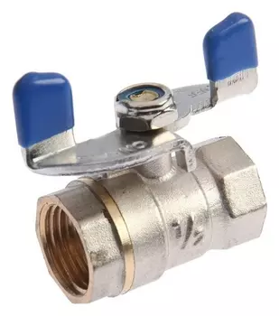 Кран шаровой TIM V02ff-1, 1/2", внутренняя/внутренняя резьба, бабочка