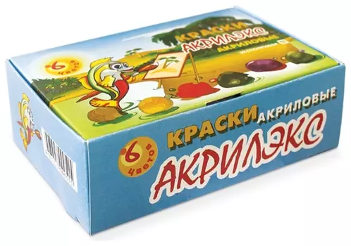 Краски акриловые Акрилэкс 6 цветов по 20 мл