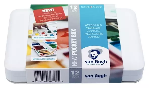 Краски акварельные Van Gogh 12цв кювета пластик.короб, 20808631