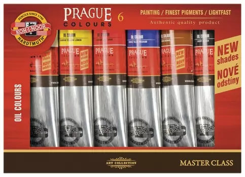 Краски масляные художественные Koh-i-noor "Prague", 6 цветов по 40 мл, 01617s0601ks