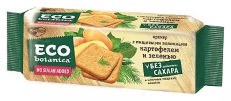 Крекер Eco Botanica с пищевыми волокнами,картофелем и зеленью, 175г
