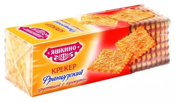 Крекер французский хрустящий с кунжутом яшкино 185г мг219