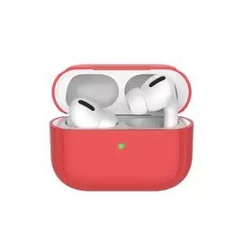Силиконовый чехол Deppa для AirPods Pro, цвет: темно-красный