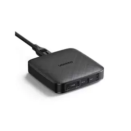 Зарядное устройство сетевое UGreen USB-C x 3 + USB-A Desktop Fast Charger, 100Вт, черный