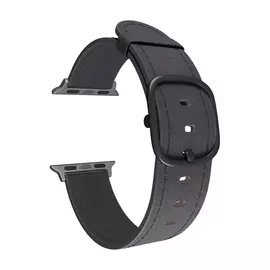 Ремешок Lyambda Minkar кожаный для Apple Watch 42/44 mm, Black