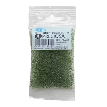 (01162) 331-19001-10/0 Бисер прозрачный solgel 10/0, круг.отв., 20гр Preciosa