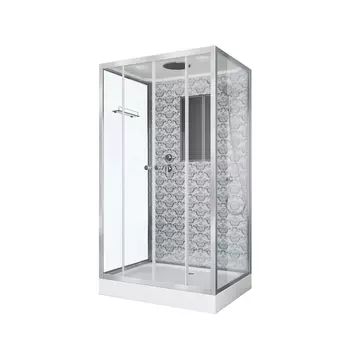 Душевая кабина Niagara Luxe 120x90 NG-7772QW низкий поддон, стекло прозрачное, профиль серебро