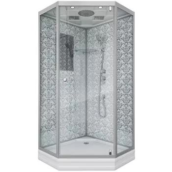 Душевая кабина Niagara Luxe 90x90 NG-7701DW низкий поддон, стекло прозрачное, профиль серебро