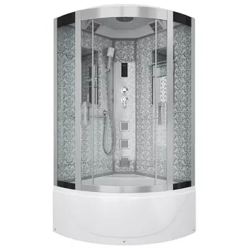 Душевая кабина Niagara Luxe 90x90 NG-7790W поддон высокий, стекло прозрачное, профиль серебро