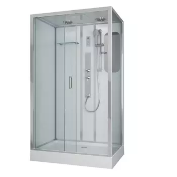 Душевая кабина Niagara Premium NG-6012-01GQL 120x80 поддон низкий, стекло прозрачное, профиль хром