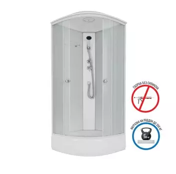 Душевая кабина Niagara Promo 90x90 P90/26/MT поддон средний, стекло матовое, профиль белый