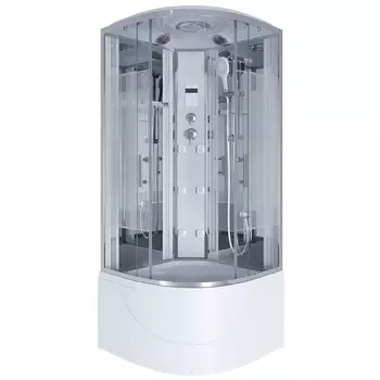 Душевая кабина Niagara Ultra 100х100 NG-709-01 высокий поддон, стекло прозрачное с рисунком, профиль хром