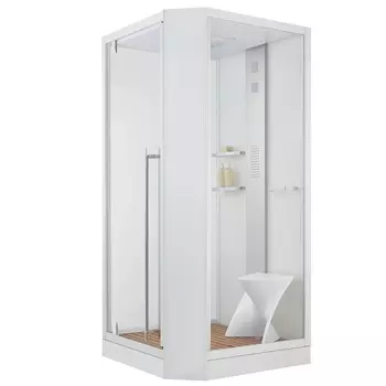 Душевая кабина Orans 100x100 SR-89101LS белый, с паром