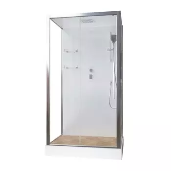 Душевая кабина Acquazzone Bogema 110x80, стекло прозрачное, профиль хром