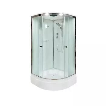 Душевая кабина AvaCan 110x110 D311SEL стекло матовое, профиль хром, с электрикой