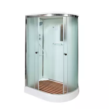 Душевая кабина AvaCan 120x90 D012SLEL стекло матовое, профиль хром, с электрикой, левая