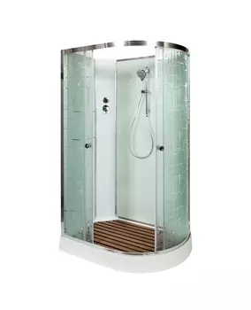 Душевая кабина AvaCan 120x90 EM2012LN стекло узорчатое, профиль хром, без крыши, левая