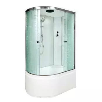 Душевая кабина AvaCan 120x90 EM5012R стекло узорчатое, профиль хром, правая