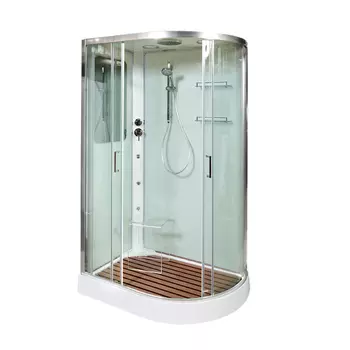 Душевая кабина AvaCan A102LGM 120x80 стекло прозрачное, профиль хром, левая