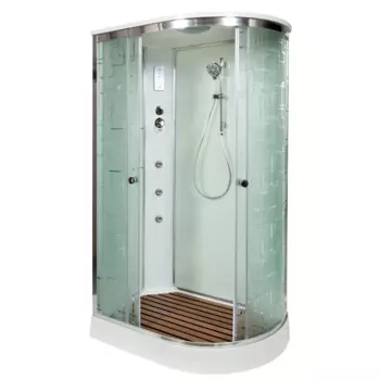 Душевая кабина AvaCan EM1511LGM+EL 110x80 стекло рисунок, профиль хром, левая