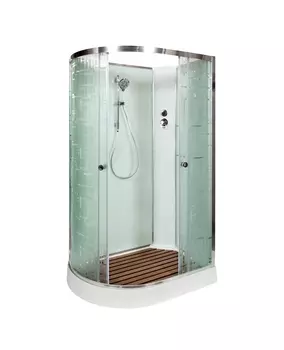 Душевая кабина AvaCan EM1511RN 110x80 стекло рисунок, профиль хром, правая
