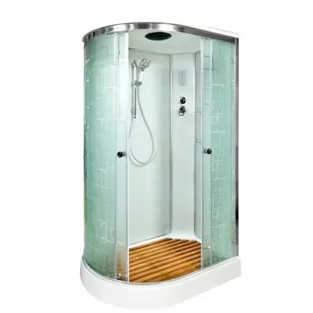 Душевая кабина AvaCan EM1512REL 120x80 стекло рисунок, профиль хром, правая