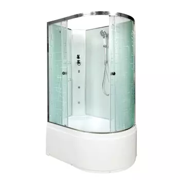Душевая кабина AvaCan EM4512LNGM 120x80 стекло рисунок, профиль хром, левая