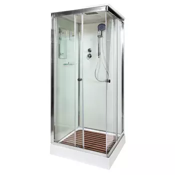 Душевая кабина AvaCan K409SEL 90x90 стекло прозрачное, профиль хром