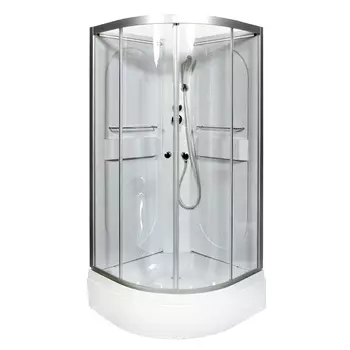 Душевая кабина AvaCan L510NLED 100x100 стекло прозрачное, профиль хром