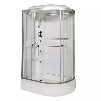 Душевая кабина AvaCan L520LLED+GM 120x80 стекло прозрачное, профиль хром, левая