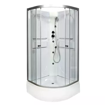 Душевая кабина AvaCan L590NGM 90x90 стекло прозрачное, профиль хром