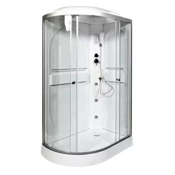 Душевая кабина AvaCan L602RGM+EL 120x80 стекло прозрачное, профиль хром, правая