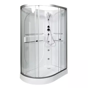 Душевая кабина AvaCan L602RNGM 120x80 стекло прозрачное, профиль хром, правая
