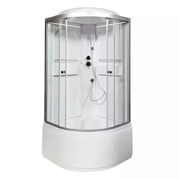 Душевая кабина AvaCan L610LED 100x100 стекло прозрачное, профиль хром