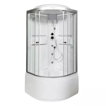 Душевая кабина AvaCan L610LED+GM 100x100 стекло прозрачное, профиль хром