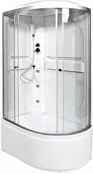 Душевая кабина AvaCan L620LGM 120x80 стекло прозрачное, профиль хром, левая