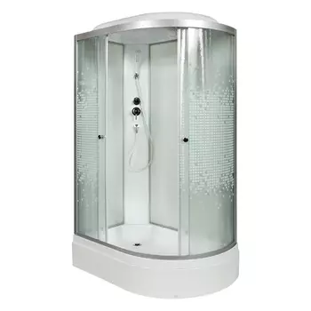Душевая кабина AvaCan L720L 120x80 стекло мозаика, профиль хром, левая