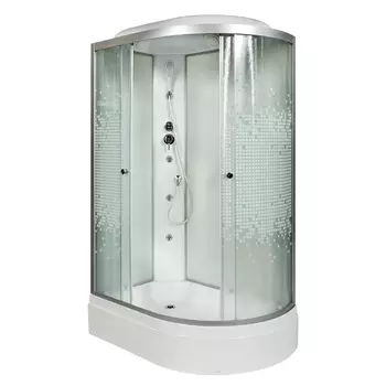 Душевая кабина AvaCan L720LGM 120x80 стекло мозаика, профиль хром, левая