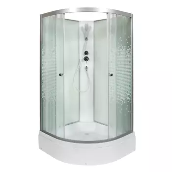 Душевая кабина AvaCan L790N 90x90 стекло мозаика, профиль хром