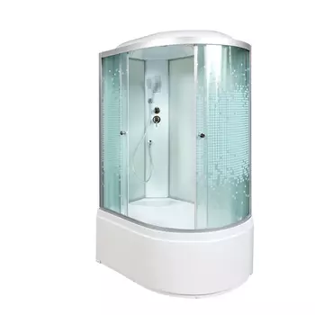 Душевая кабина AvaCan L920LEL 120x80 стекло мозаика, профиль хром, левая