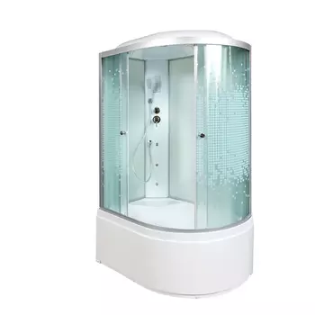 Душевая кабина AvaCan L920LGM+EL 120x80 стекло мозаика, профиль хром, левая